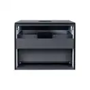 Тумба подвесная Qtap Virgo 600х476х469 Black/White со столешницей QT1879TPА602BW