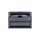 Тумба подвесная Qtap Virgo 700х476х469 Black/White со столешницей QT1879TPА702BW