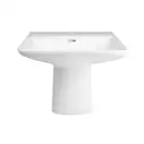Раковина подвесная моноблок Qtap Aquarius 630х515х490 White с донным клапаном QT2111WL425W