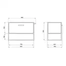 Тумба подвесная Qtap Taurus 800х580х437 Whitish oak QT2474TPT803WO