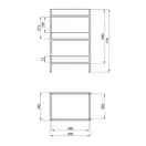 Cтеллаж напольный Qtap Taurus 500х800х350 Whitish oak QT24752SN800WO