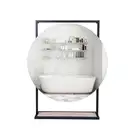 Зеркало Qtap Taurus 600х850х140 Black/Whitish oak с LED-подсветкой QT2478ZP700BWO