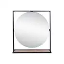 Зеркало Qtap Taurus 700х850х140 Black/Whitish oak с LED-подсветкой QT2478ZP800BWO