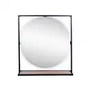 Зеркало Qtap Taurus 700х850х140 Black/Whitish oak с LED-подсветкой QT2478ZP800BWO