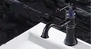 Смеситель для раковины (умывальника) REA VINTAGE OLD BLACK черный низкий (REA-B0226)