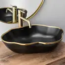 Смеситель для раковины (умывальника) REA LUNGO BRUSHED GOLD высокий (REA-B4526)