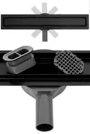 Трап для душа REA NEO PRO BLACK 2в1 черный 100 см (REA-G8909)