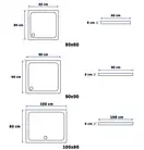 Rea Savoy Душовий піддон 90x90, чорний (REA-K4803)