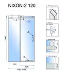Душевая дверь REA NIXON-2 120 P CHROME (REA-K5003)