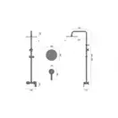Душевой гарнитур REA ROGER GOLD золотой с изливом (REA-P0692)