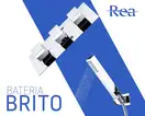 Змішувач для душу REA BRITO хром прихованого монтажу з термостатом (REA-P0801)
