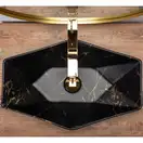 Умивальник (раковина) REA VEGAS MARBLE BLACK MAT накладний чорний (REA-U0994)