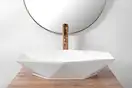Rea Vegas Rose Gold Edge Умивальник, білий/рожеве золото (REA-U5605)