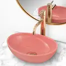 Умывальник (раковина) REA SOFIA MINI PINK накладной розовый (REA-U6335)