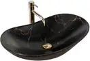 Умывальник (раковина) REA ROYAL 60 MARBLE BLACK MATT накладной черный (REA-U7478)