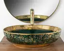Умывальник (раковина) REA MARGOT GREEN GOLD накладной (REA-U8462)