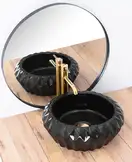 Умывальник (раковина) REA CHIC BLACK накладной черный (REA-U8600)