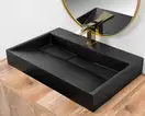 Умивальник (раковина) REA GOYA BLACK MAT 100 накладний - підвісний чорний матовий (REA-U8666)