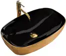 Rea Rich Gold/Black накладная раковина (REA-U9600)