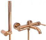 Смеситель для ванны и душа REA LUNGO ROSE GOLD настенный с изливом (REA-B6695)