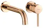 Смеситель для раковины (умывальника) REA LUNGO ROSE GOLD розовое золото настенный скрытого монтажа (REA-B8548)