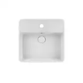 Раковина-чаша Qtap Crow 420х420х145 White с донным клапаном QT0511A054TW