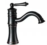 Смеситель для раковины (умывальника) REA VINTAGE OLD BLACK черный низкий (REA-B0226)