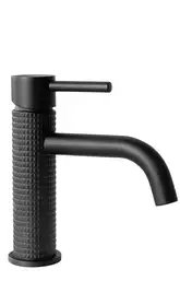 Смеситель для раковины (умывальника) REA GUSTO ONE BLACK MAT черный низкий (REA-B1654)