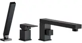 Смеситель для ванны REA GLEN BLACK черный трехкомпонентный на борт ванны (REA-B6630)