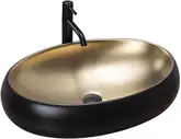 Умывальник (раковина) REA MELANIA BLACK / GOLD накладной черный (REA-U0469)