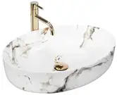 Умывальник (раковина) REA QUEEN CARRARA SHINY накладной (REA-U1232)