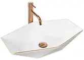 Rea Vegas Rose Gold Edge Умивальник, білий/рожеве золото (REA-U5605)