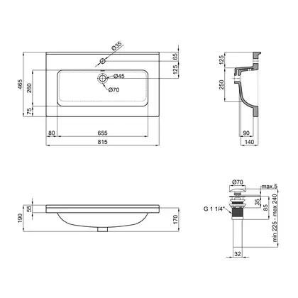 Раковина Qtap Albatross 01 815х467х195 White с донным клапаном QT0111FL8167CW Раковина Qtap Albatross 01 815х467х195 White с донным клапаном QT0111FL8167CW