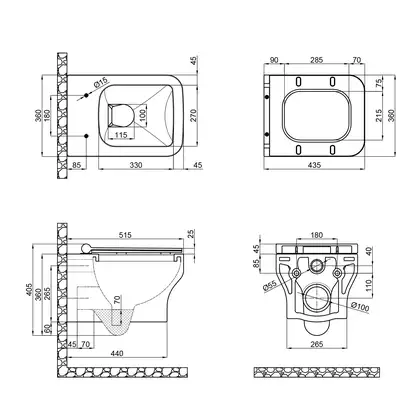 Унитаз подвесной Qtap Cardinal с сиденьем Soft-close QT0433C660HW Унитаз подвесной Qtap Cardinal с сиденьем Soft-close QT0433C660HW