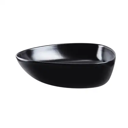 Раковина Qtap Leo 400x350x160 Matt black с донным клапаном QT1111A053MB