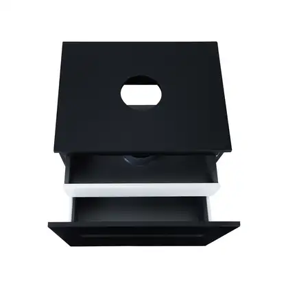 Тумба подвесная Qtap Virgo 600х476х469 Black/White со столешницей QT1879TPА602BW Тумба подвесная Qtap Virgo 600х476х469 Black/White со столешницей QT1879TPА602BW