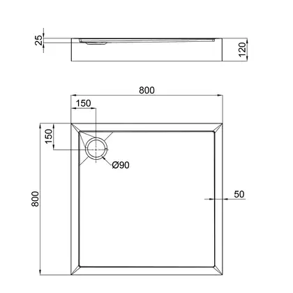 Qtap Tern Душевой поддон 80x80x12 см, белый (TERN308812C) Qtap Tern Душевой поддон 80x80x12 см, белый (TERN308812C)