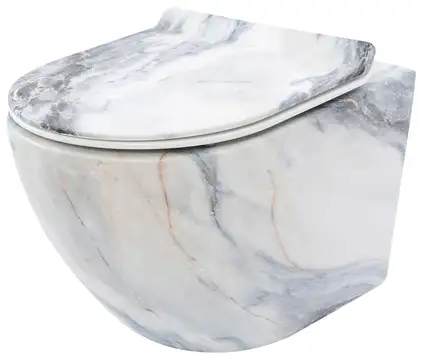 Подвесной унитаз REA CARLOS SLIM RIMLESS GRANIT MATT (REA-C8003)