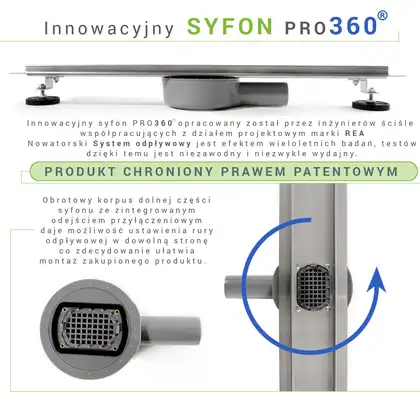 Трап для душа REA PURE NEO PRO 90 см (REA-G0903)