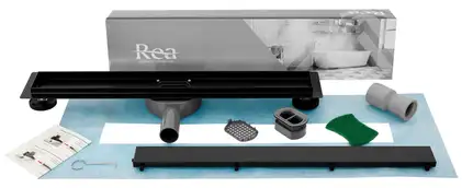 Rea Neo Pro Трап для душа 2в1, черный (REA-G8905)