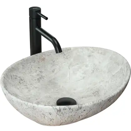 Rea Sofia Light Stone Умивальник накладний, сірий (REA-U0165)