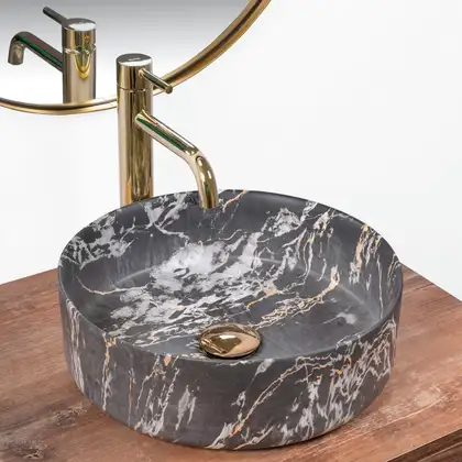 Умывальник (раковина) REA SAMI MARBLE APOGEO MAT накладной (REA-U5608)