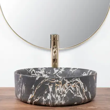 Умывальник (раковина) REA SAMI MARBLE APOGEO MAT накладной (REA-U5608)