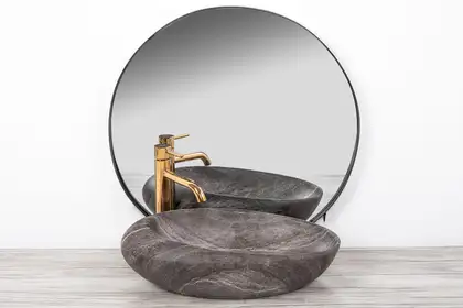 Умывальник (раковина) REA ROXY A STONE D.GREY MATT накладной (REA-U6649) Умывальник (раковина) REA ROXY A STONE D.GREY MATT накладной (REA-U6649)