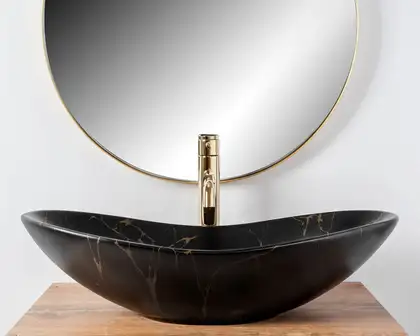 Умывальник (раковина) REA ROYAL 60 MARBLE BLACK MATT накладной черный (REA-U7478) Умывальник (раковина) REA ROYAL 60 MARBLE BLACK MATT накладной черный (REA-U7478)