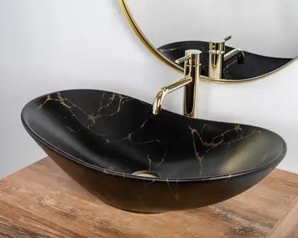 Умывальник (раковина) REA ROYAL 60 MARBLE BLACK MATT накладной черный (REA-U7478) Умывальник (раковина) REA ROYAL 60 MARBLE BLACK MATT накладной черный (REA-U7478)
