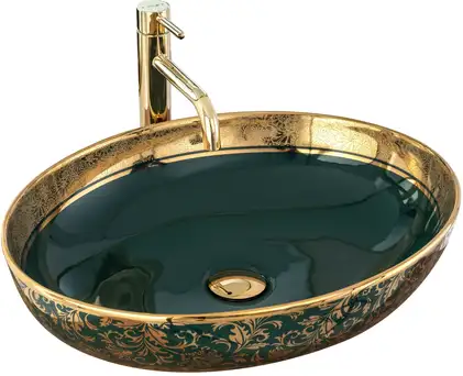 Умывальник (раковина) REA MARGOT GREEN GOLD накладной (REA-U8462) Умывальник (раковина) REA MARGOT GREEN GOLD накладной (REA-U8462)