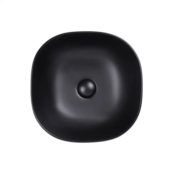 Раковина Qtap Kolibri 410x410x150 Matt black с донным клапаном QT10112144MBMB Раковина Qtap Kolibri 410x410x150 Matt black с донным клапаном QT10112144MBMB