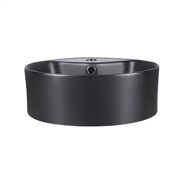 Раковина Qtap Scorpio 400x400x140 Matt black с донным клапаном QT14113018BMBMB