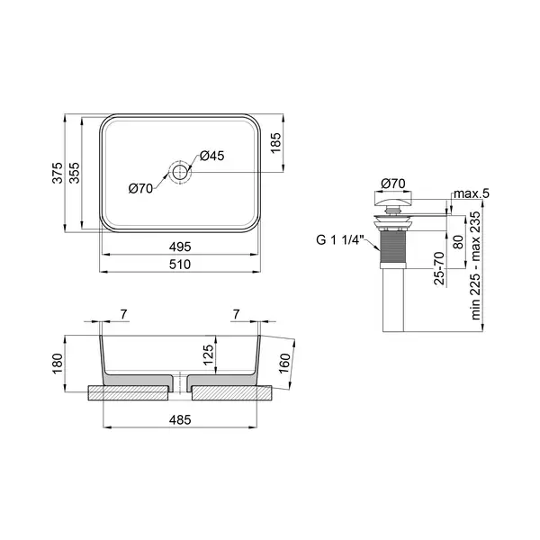 Раковина-чаша Qtap Tern 500х370х200 White с донным клапаном QT1711A048W Раковина-чаша Qtap Tern 500х370х200 White с донным клапаном QT1711A048W